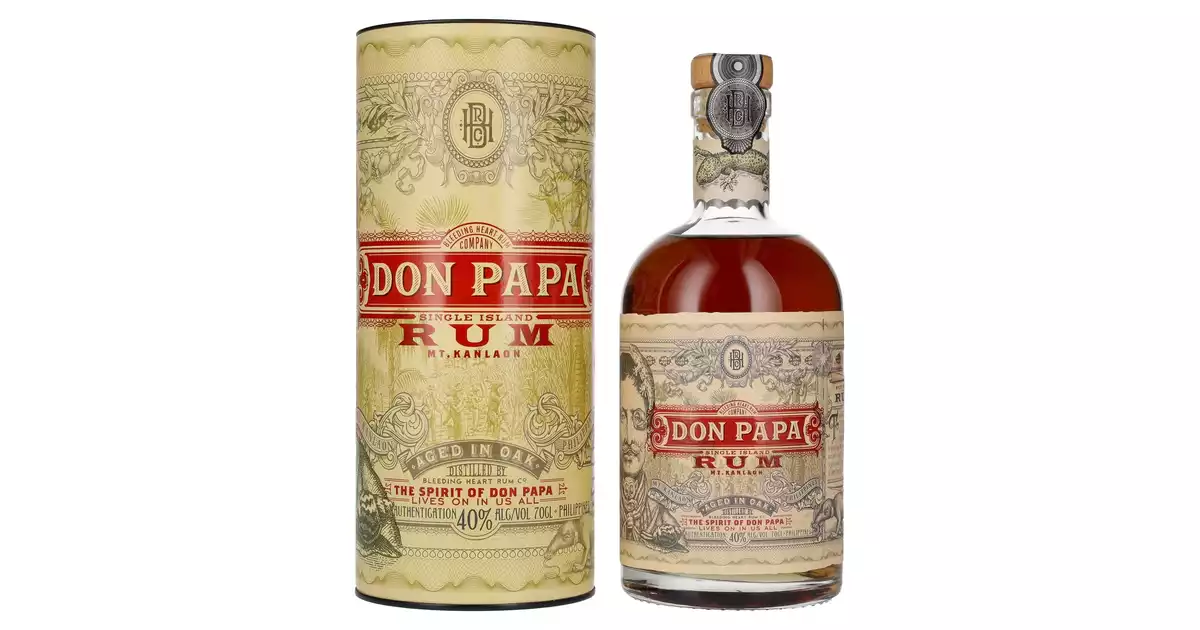 Don Papa 7 YO Single Island Rum 0.7L (40% Vol.) with GB